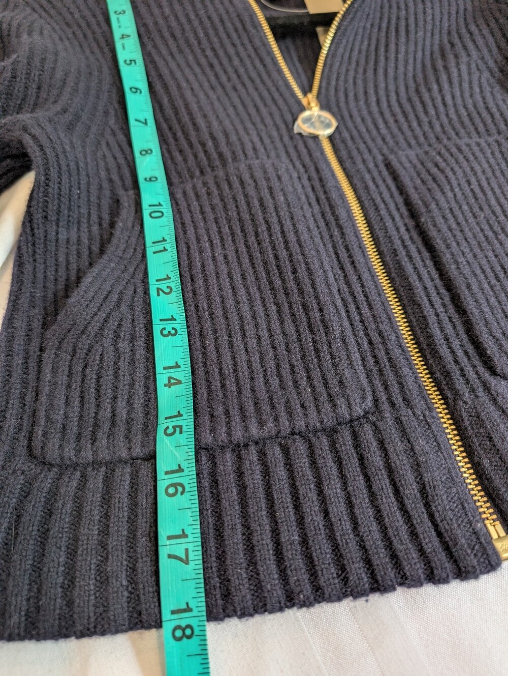 J Crew Colorblock collared full-zip sweater in wool CR149 Size XXS NWT Merino - Picture 10 of 13
